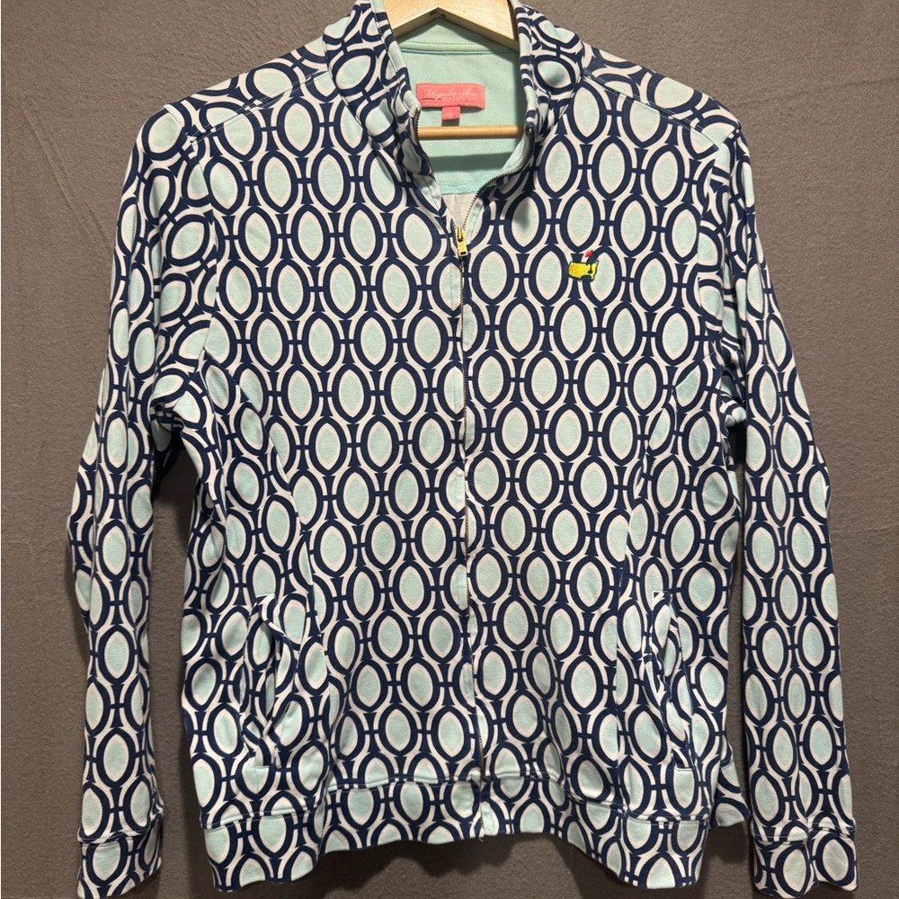 Women's Navy & Light Blue Full Zip Jacket